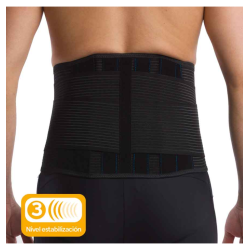 Faja Lumbosacra Semirrígida Primspine Laboral Talla S Color Negro | Soporte Lumbar con Doble Tensor