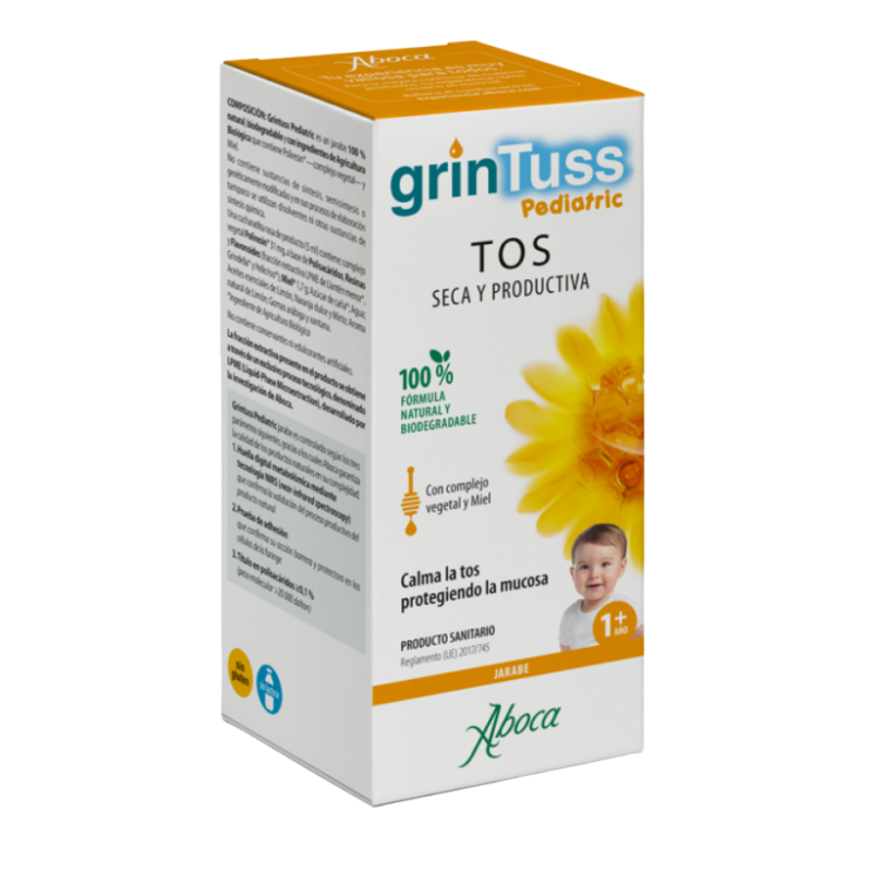 Grintuss Pediatric Jarabe 180 g | Jarabe para la Tos Seca y