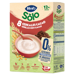 Hero 8 Cereales con Cacao 340 g | Papilla Infantil con Cereales Integrales