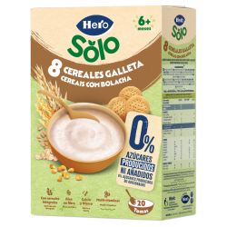 Hero 8 Cereales con Galleta 340 g | Papilla Infantil con Cereales Integrales