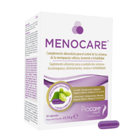 Menocare 30 Cápsulas | Sofocos, Sueño e Irritabilidad en