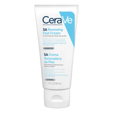 CeraVe Crema Renovadora de Pies 88 ml | Hidratación y