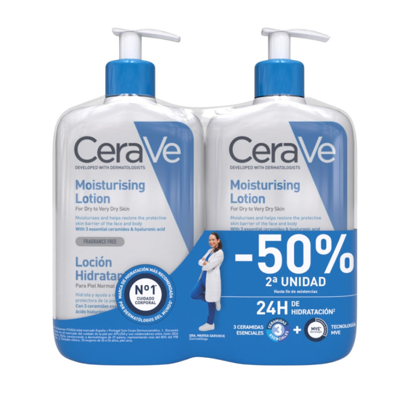 Duplo CeraVe Loción Hidratante 2 x 473 ml | Hidratación
