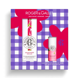 Roger & Gallet pack Gingembre Rouge agua perfumada 100 ml con perfume sólido Rose de regalo