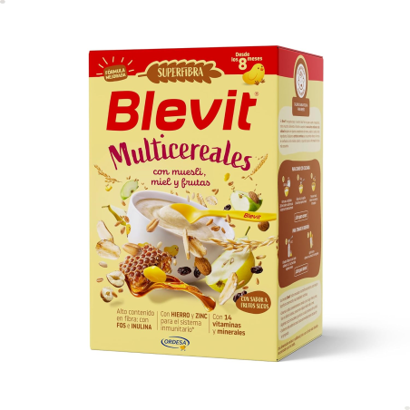Blevit Superfibra multicereales muesli, miel y frutas 500 g