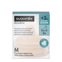 TETINA SILICONA FLUJO MEDIO M SUAVINEX ZERO ZERO ULTRA SUAVE