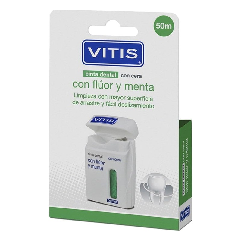 VITIS CINTA DENTAL CON FLUOR Y MENTA  50 M 2 UNIDADES