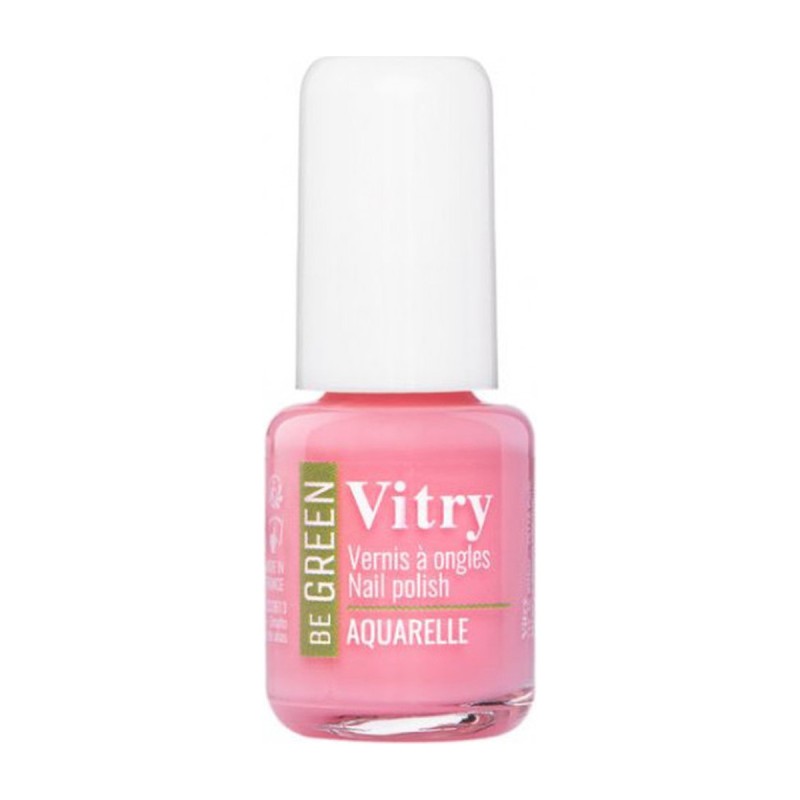 Esmalte de uñas Vitry Be Green Aquarelle, frasco rosa claro