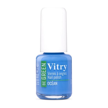 Esmalte de uñas Vitry Be Green Océan, frasco azul claro