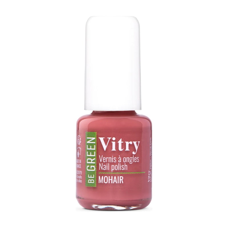 Esmalte de uñas Vitry Be Green Mohair 6 ml, frasco rosa empolvado