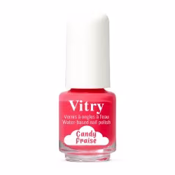 Esmalte de uñas infantil Vitry al agua Candy Fraise, frasco rosa fresa