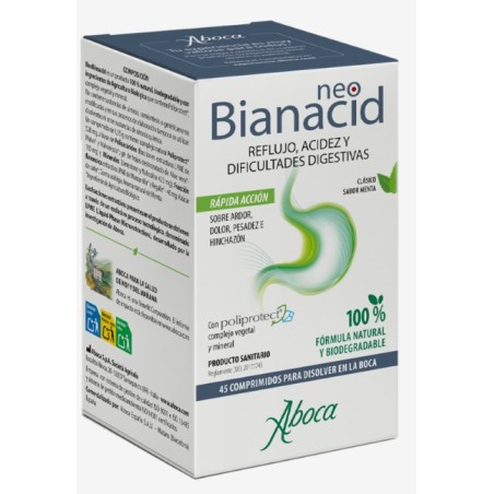 NEOBIANACID ACIDEZ Y REFLUJO  45 COMPRIMIDOS MASTICABLES