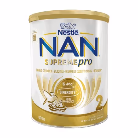 NAN Supreme Pro 2 leche de continuación en polvo de Nestlé, lata de 800 g