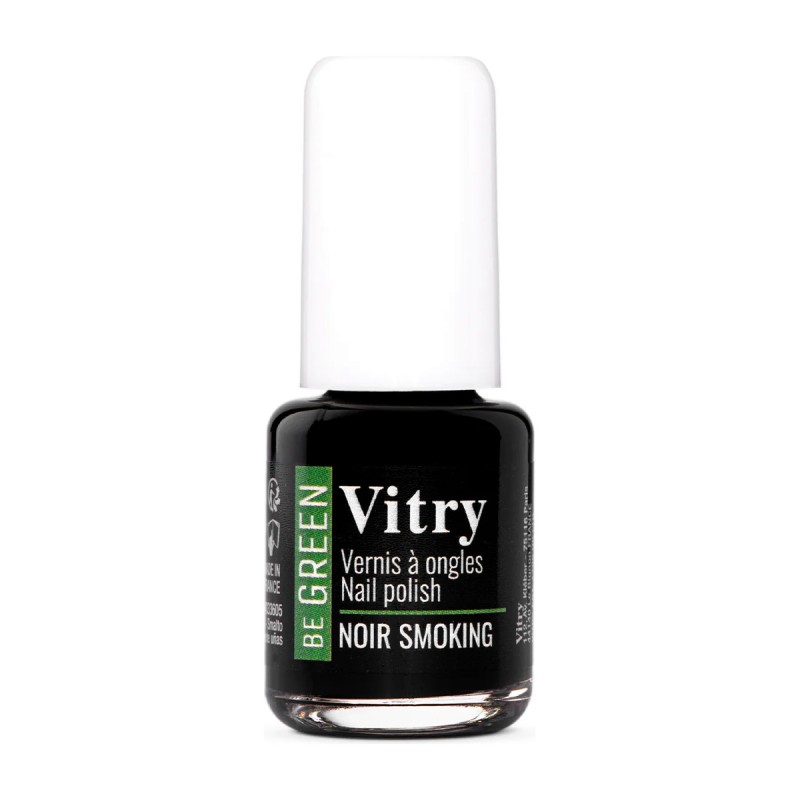 Esmalte de uñas Vitry Be Green tono Noir Smoking, frasco de 6 ml
