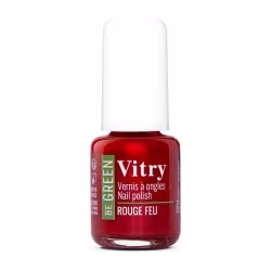 Esmalte de uñas Vitry Be Green tono Rouge Feu, frasco de 6 ml