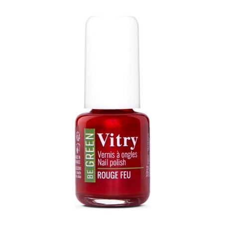 Esmalte de uñas Vitry Be Green tono Rouge Feu, frasco de 6 ml