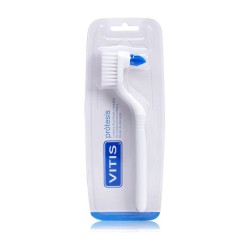 Blíster del cepillo dental Vitis prótesis, de doble cabezal