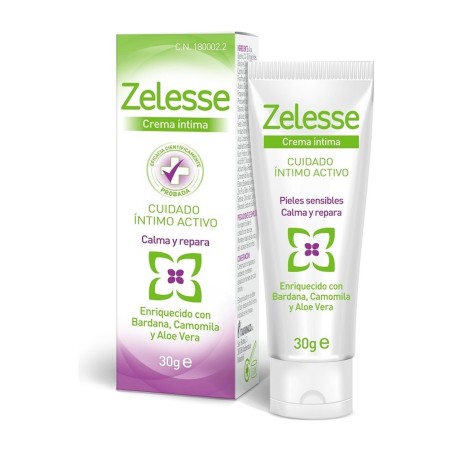 Caja y tubo de Zelesse crema íntima de 30 g