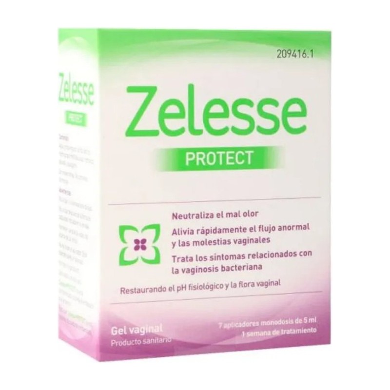 Caja de Zelesse Protect gel vaginal, 7 aplicadores monodosis de 5 ml