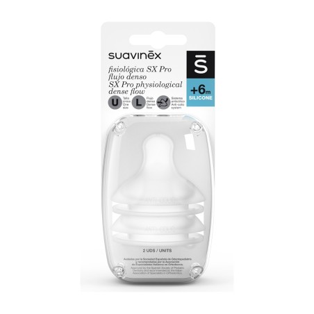 Tetina Silicona Fisiologica Flujo L Suavinex 2 Unidades