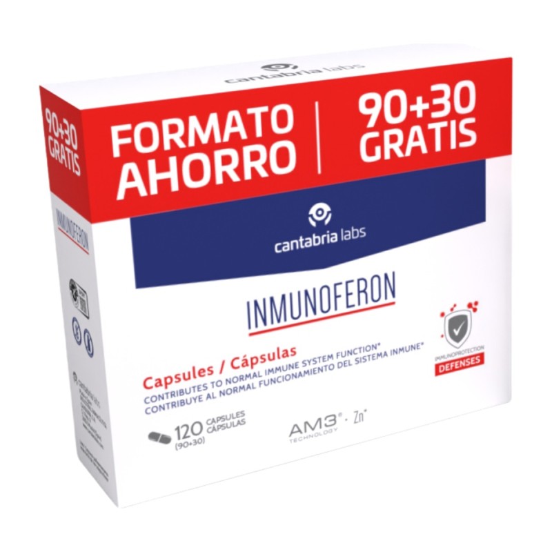 Inmunoferon cápsulas formato ahorro 90 + 30 gratis de Cantabria Labs