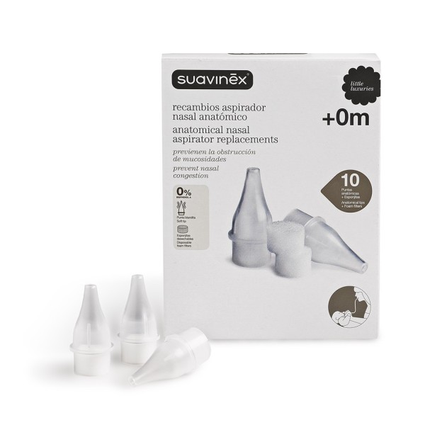 Recambios Aspirador Nasal Suavinex Anatomico 10 Unidades