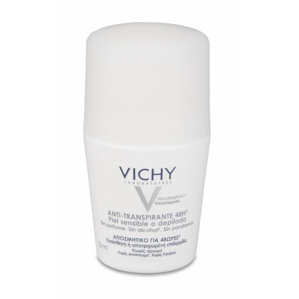Vichy Desodorante Antitranspirante 48h Roll-On Piel Sensible  1 Envase 50 Ml