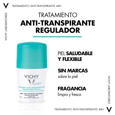 Vichy Tratamiento Antitranspirante Eficacia 48 H  1 Roll On 50 Ml