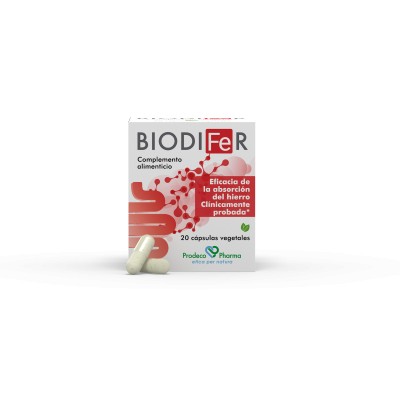 Biodifer 20 Cápsulas | Hierro + Probióticos para Mejor Absorción