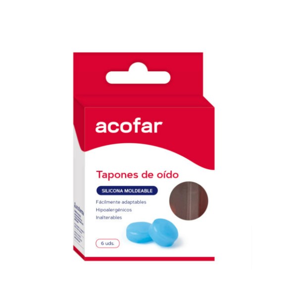 Tapones Oidos Silicona Moldeable Acofar 6 Unidades