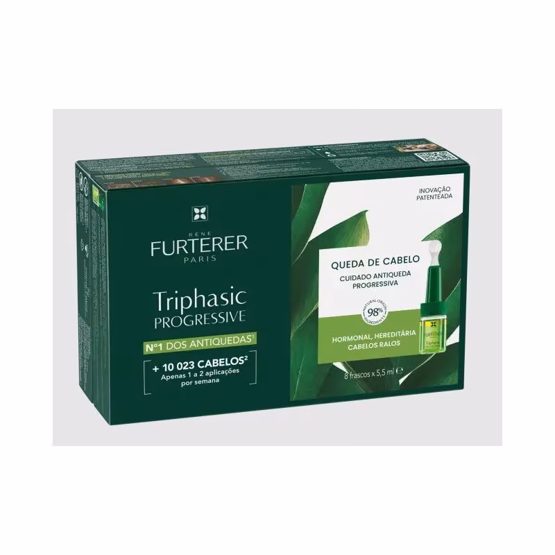 Tratamiento Anticaída René Furterer Triphasic Progressive 8 Ampollas