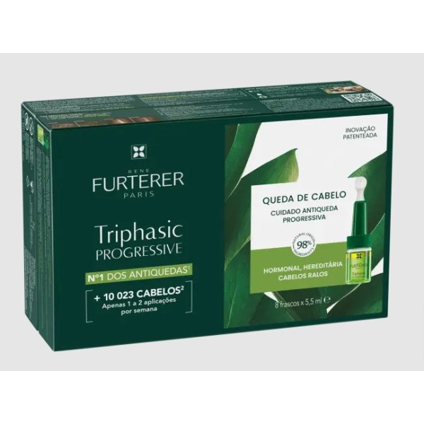 Tratamiento Anticaída René Furterer Triphasic Progressive 8 Ampollas