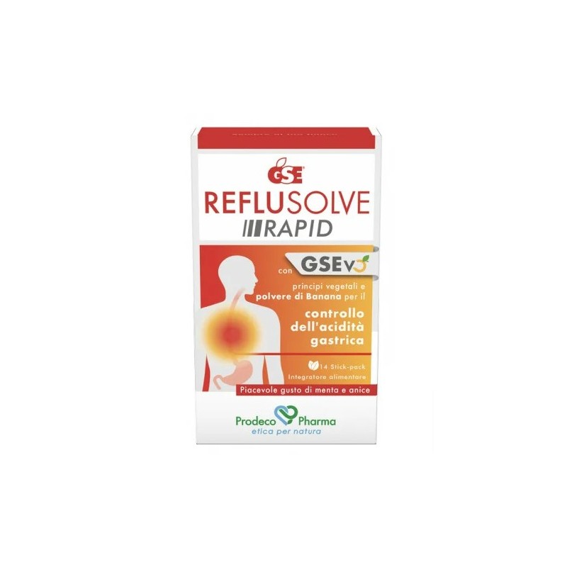 GSE Reflusolve Rapid 14 Sticks 10 ml – Complemento alimenticio para acidez y bienestar digestivo