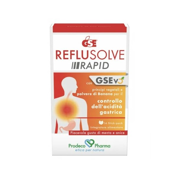 GSE Reflusolve Rapid 14 Sticks 10 ml – Complemento alimenticio para acidez y bienestar digestivo