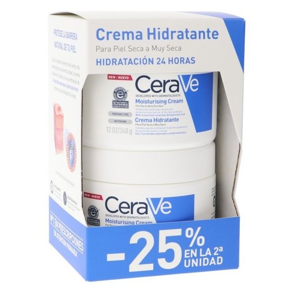 Duplo Cerave Crema Hidratante 2 X 340 G -25 % Desc. 2º Unidad