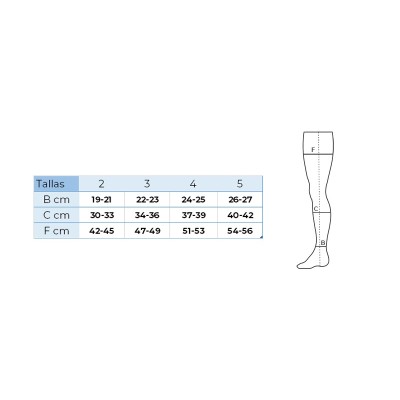 Media Larga (A-F) Compresion Fuerte Varisan Talla 4