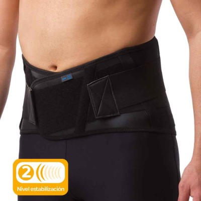 Faja Lumbosacra Semirrígida Primspine Laboral Talla XXL Color Negro