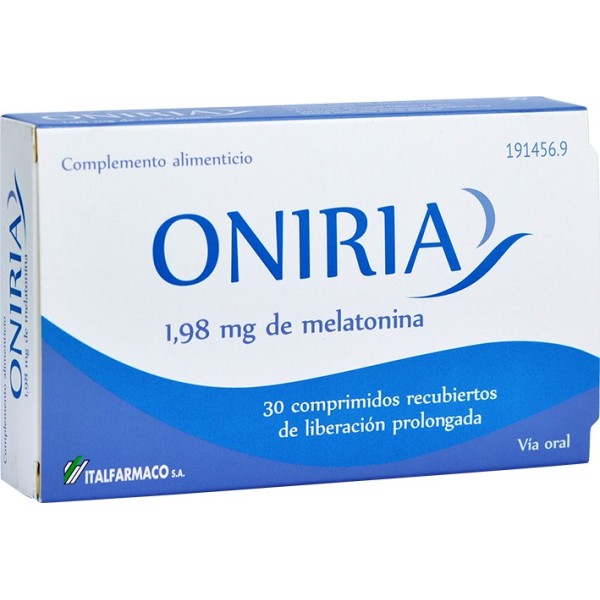 Oniria 30 Comprimidos Recubiertos Melatonina Liberación Prolongada