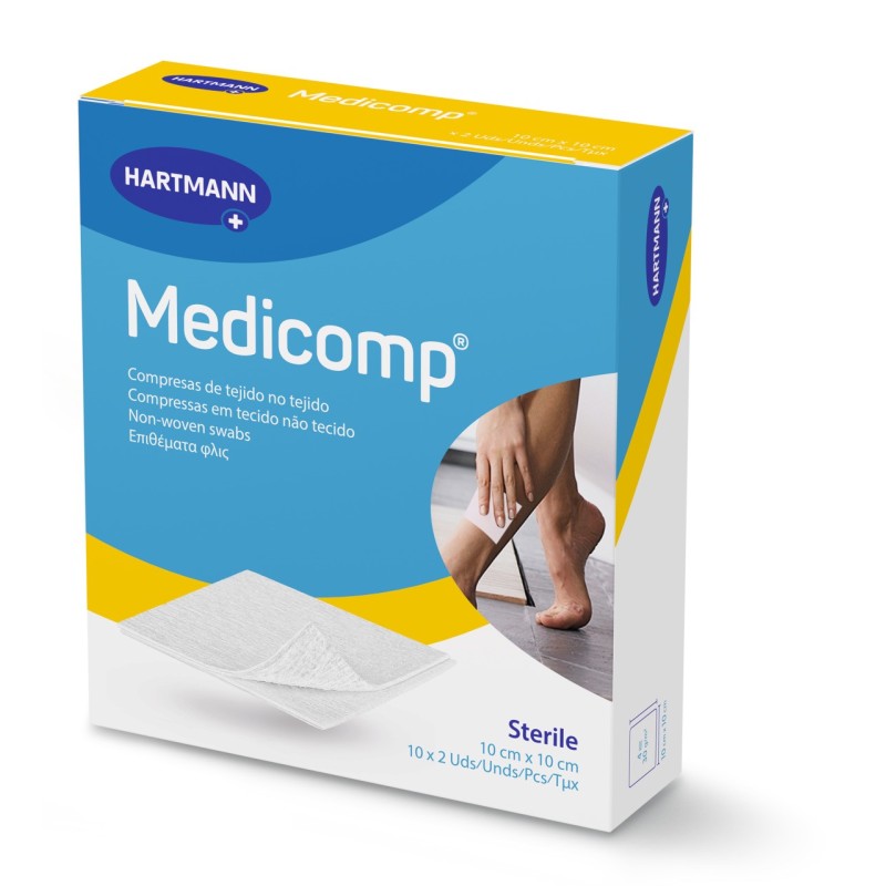 Medicomp Apósitos Estériles 10 sobres (20 uds) – 10×10 cm