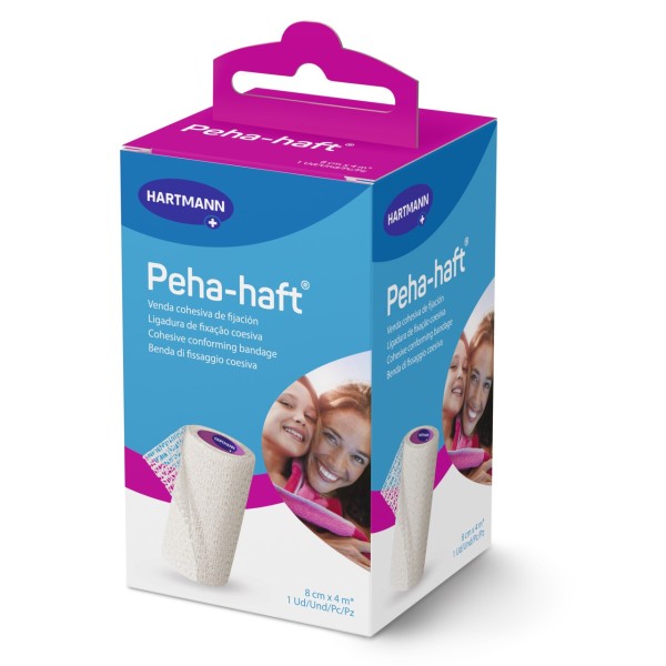 Venda Elastica Cohesiva Peha-Haft Latex Free 1 Unidad 4 M X 8 Cm
