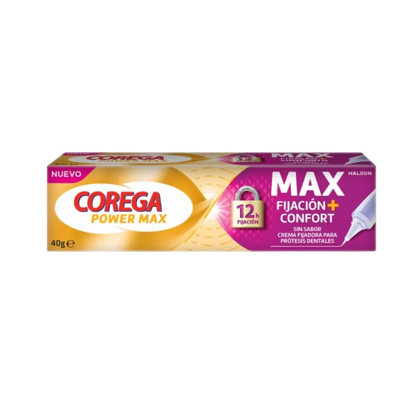 Corega Max Fijacion + Confort 40 G Sin Sabor