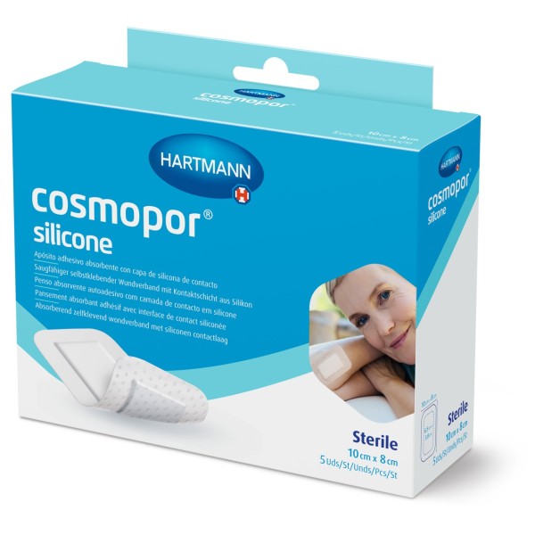 Cosmopor Silicone Aposito Esteril 5 Unidades 10 Cm X 8 Cm