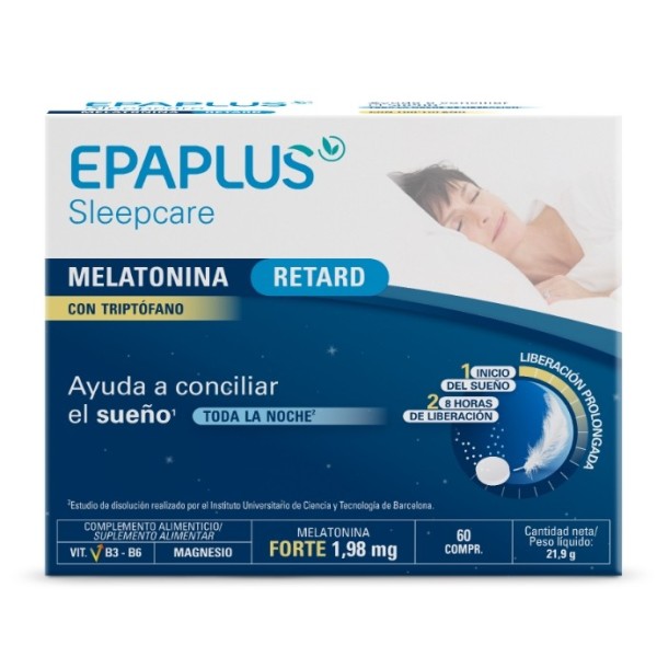 Epaplus Sleepcare Melatonina Retard Con Triptofano  60 Comprimidos