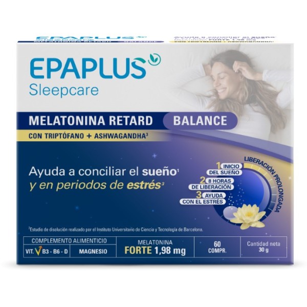 Epaplus Sleepcare Melatonina Retard Balance  60 Comprimidos