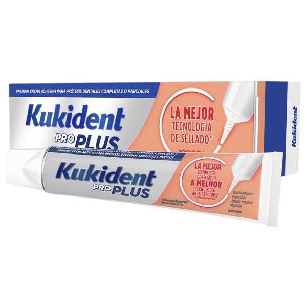 Kukident Pro Plus La Mejor Tecnología de Sellado 1 Envase De 40 Gr