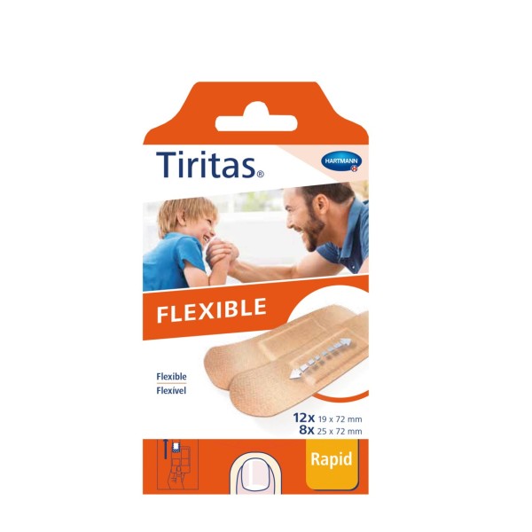 Tiritas Flexible Aposito Adhesivo 20 Unidades Surtido 2 Tamaños