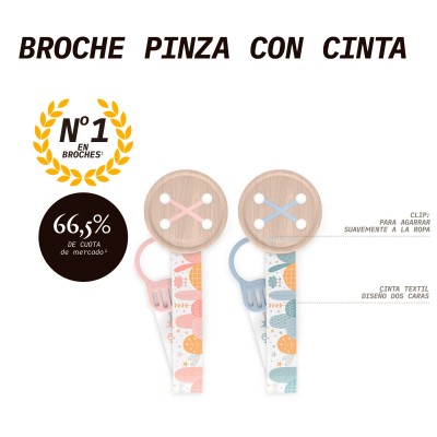 Broche Redondo Con Cinta Suavinex | Chupetes