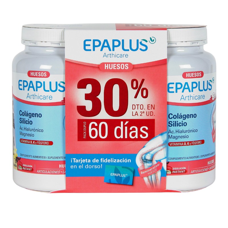 EPAPLUS ARTHICARE HUESOS POLVO INSTANT 60 DIAS  2 ENVASES 383 G DUPLO SABOR VAINILLA