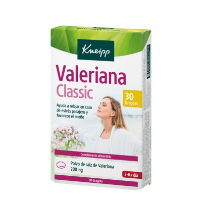 Kneipp Valeriana Classic 60 Grageas – Complemento alimenticio con raíz de valeriana para estrés y sueño