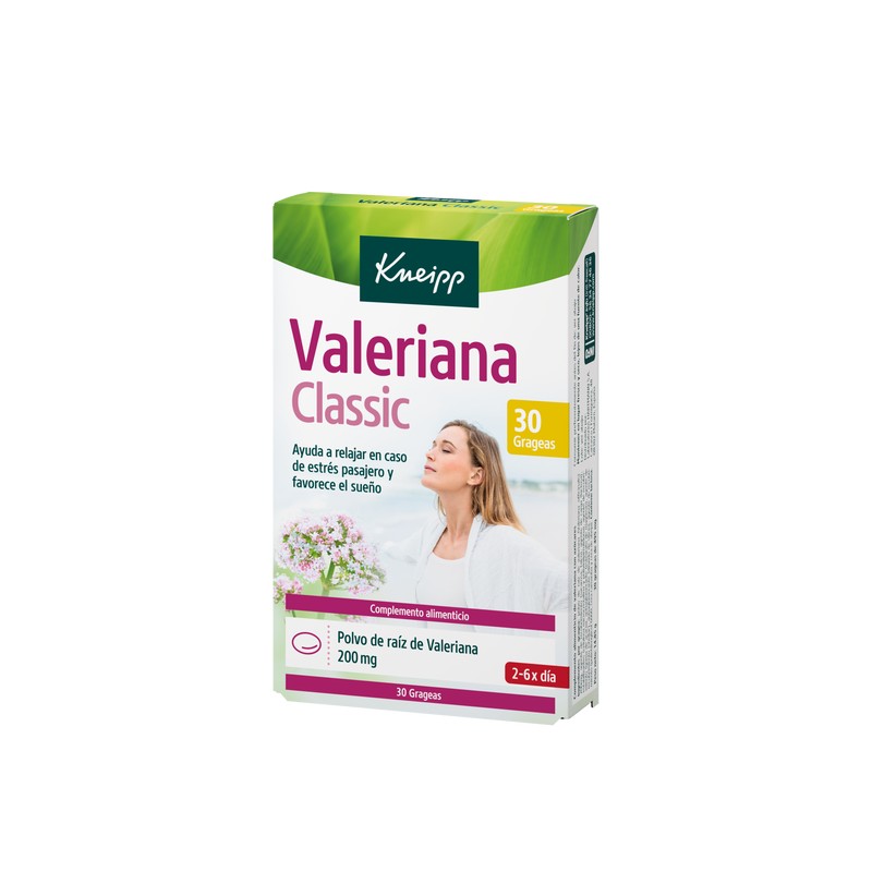 Kneipp Valeriana Classic 60 Grageas – Complemento alimenticio con raíz de valeriana para estrés y sueño